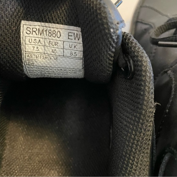 SR Max Slip Resistant SS Grip Black Shoes Size 7.5 Uniform - Picture 7 of 8